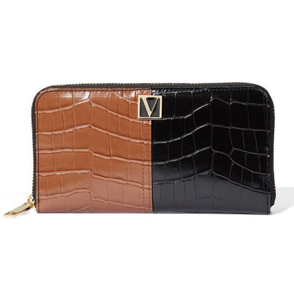 Victoria’s Secret “The Victoria Wallet” In The Croc Colorblock Color